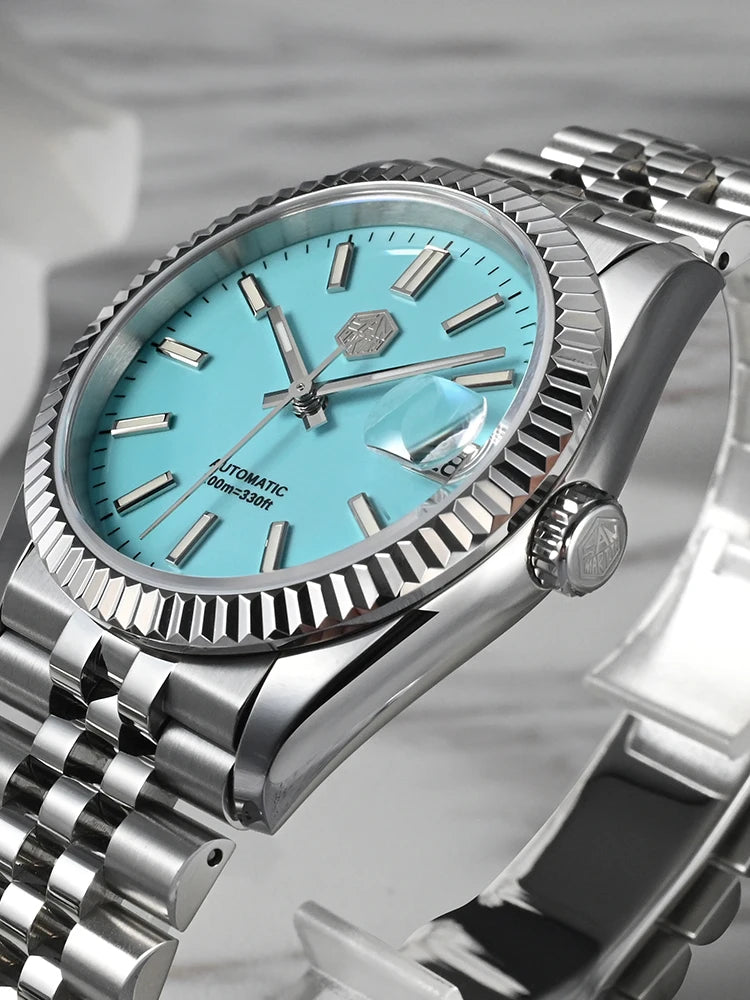 Montre Homme Luxe San Martin 36.5mm Automatique Verre Saphir Étanche 100m BGW9 – Dress Watch Fashion