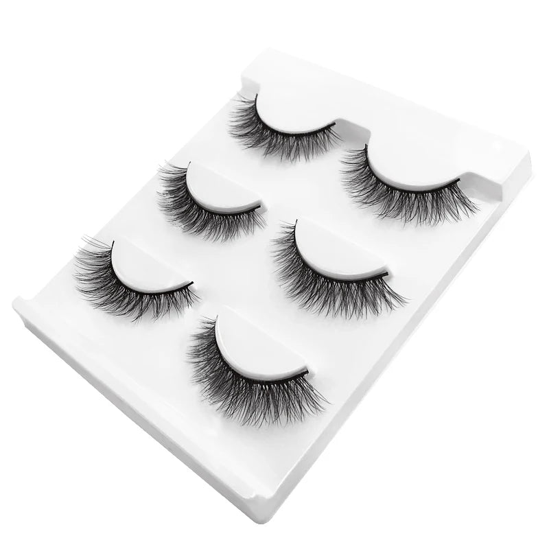 Lot 3 Paires Faux Cils 3D Vison SHIDISHANGPIN – 27 Styles Fluffy Wispy Épais | Cils Faux Faits Main Maquillage Yeux