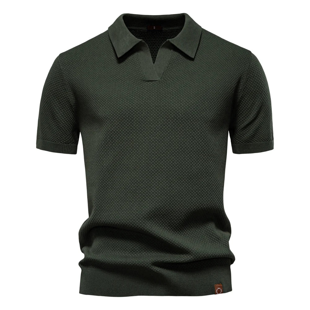 Polo Homme Été Respirant Manches Courtes Couleur Unie Casual Stretch Léger Élégant Confortable Intemporel Fashion – Polo Premium Respirant Stretch Été | Mode Homme Polo Premium Été