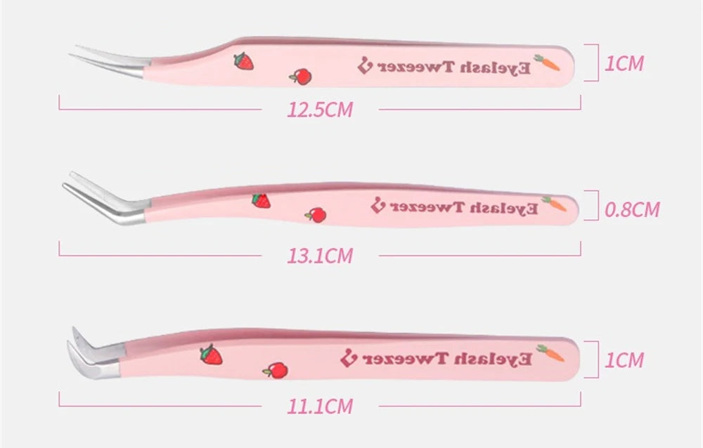 Pinces Extension Cils Inox – Outil Pose Cils & Nail Art | Ramasse-Strass