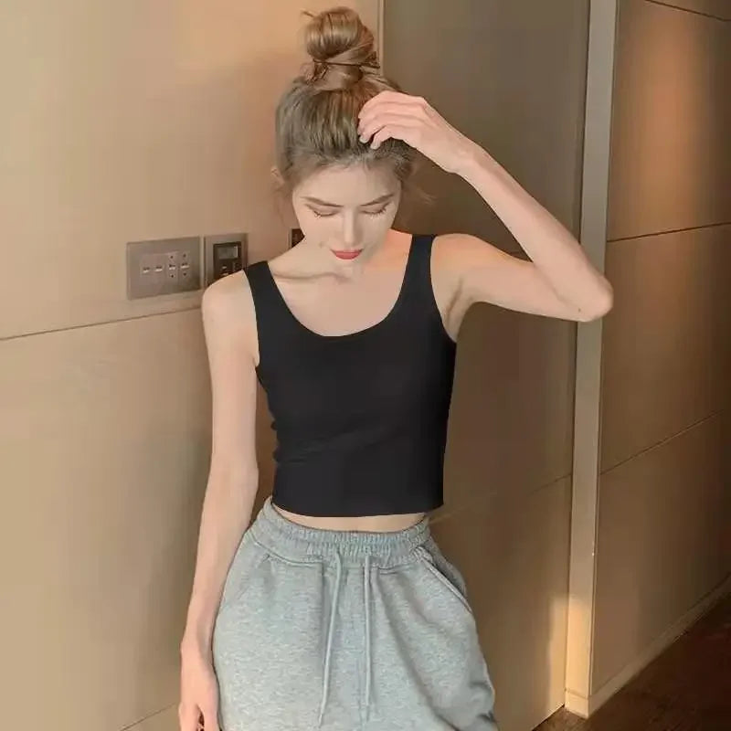 Crop Top Tube 100 % Baumwolle Candy Farben – Ärmelloses, lässiges, sexy Damen-Camisole