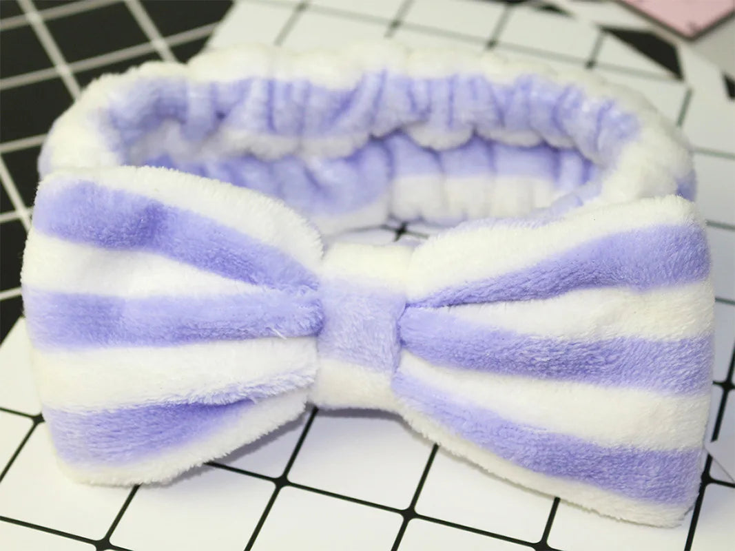 Bandeau Maquillage Oreilles de Lapin Coral Fleece – Élastique Doux | Soin Visage & Coiffure Fille