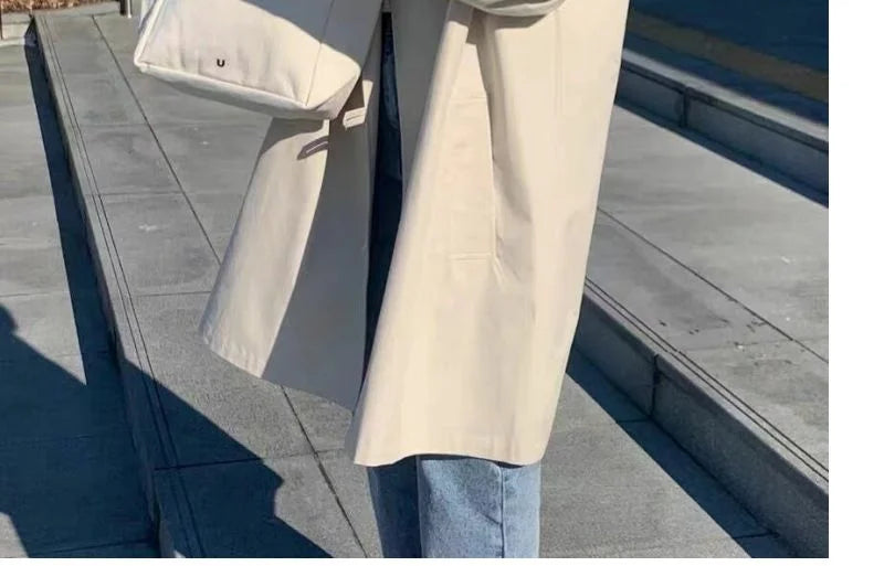 Coupe-Vent Femme À Capuche Loose Doublé Manches Longues – Veste Trench Casual Chic Printemps Automne | Mode Tendance