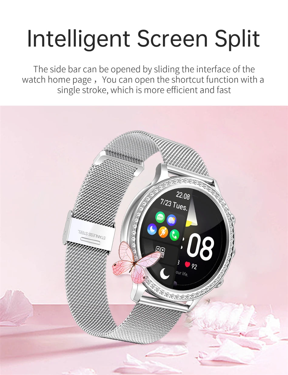 Montre Connectée Femme LIGE 2026 – Appels Bluetooth, Cadran Personnalisable & Suivi Cardio | Étanche Sport & Fitness | Cadeau Femme