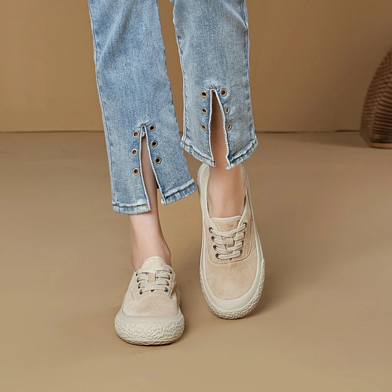 AIYUQI Ballerines Bout Carré Grande Taille 2026 – Flat Casual Sneakers Femme Élégantes
