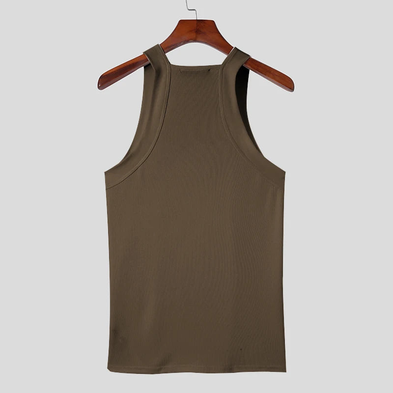 Débardeur Homme Sport Couleur Unie Col Rond Sans Manches Skinny Gym Streetwear Casual Fête S-5XL – Fitness Été | Mode Homme Premium