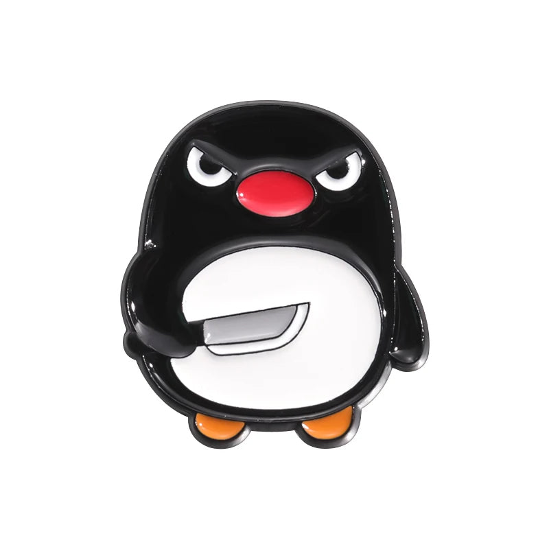 Email-Anstecker Cartoon-Tiere – Pinguin, Frosch, Hase & Katze | Metallbrosche Anstecknadel Reversnadel | Trendiger Schmuck Geschenk