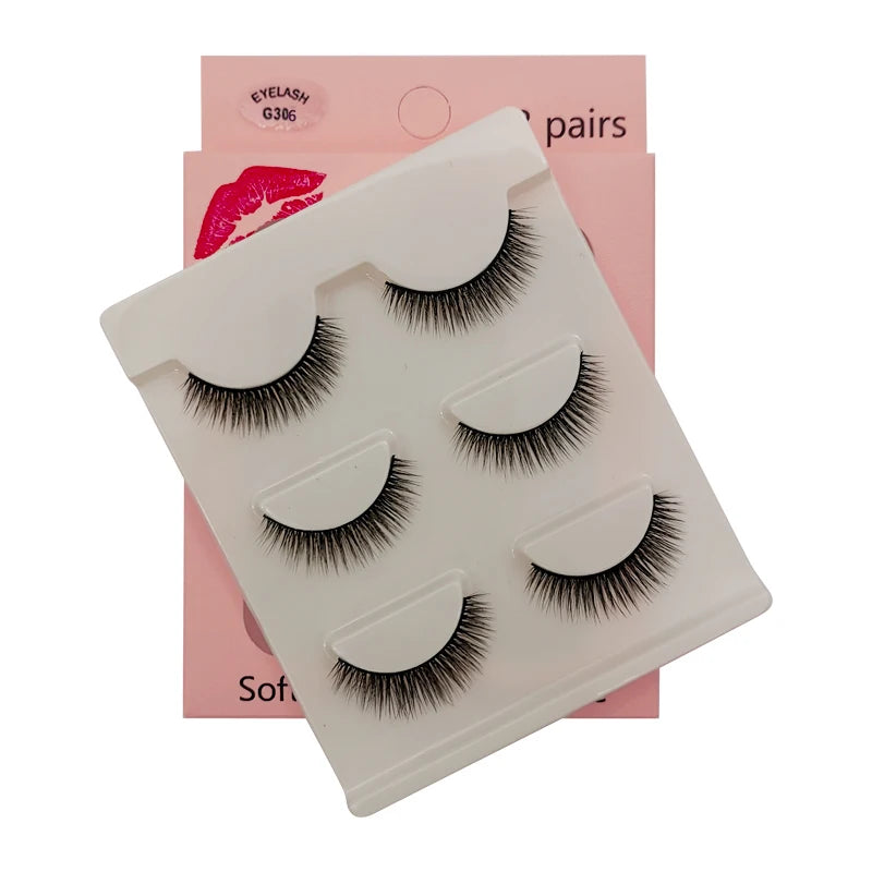 Lot 3 Paires Faux Cils 3D Vison SHIDISHANGPIN – 27 Styles Fluffy Wispy Épais | Cils Faux Faits Main Maquillage Yeux
