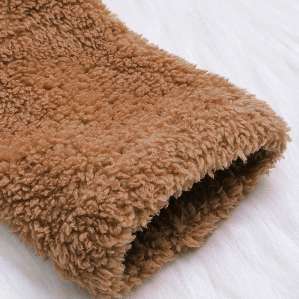 Damen Teddyfell-Mantel mit Kapuze – Warme Fleece-Jacke Unifarben | Herbst Winter Trend