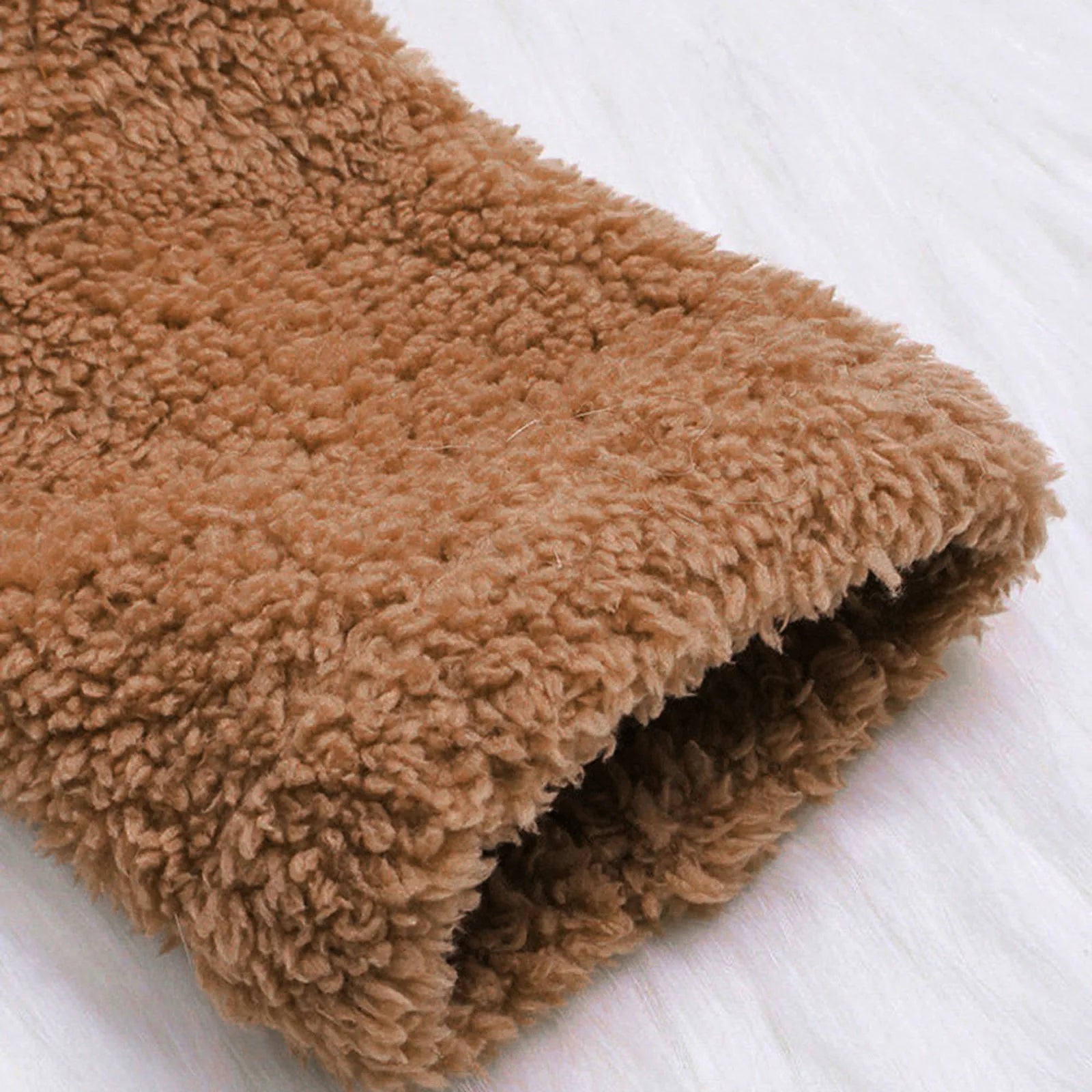 Damen Teddyfell-Mantel mit Kapuze – Warme Fleece-Jacke Unifarben | Herbst Winter Trend