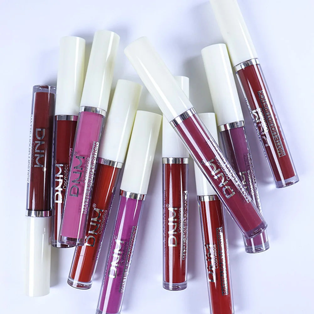 Gloss Velvet Mat DNM 18 Couleurs – Waterproof Longue Tenue | Lip Tint Nude, Rouge & Violet