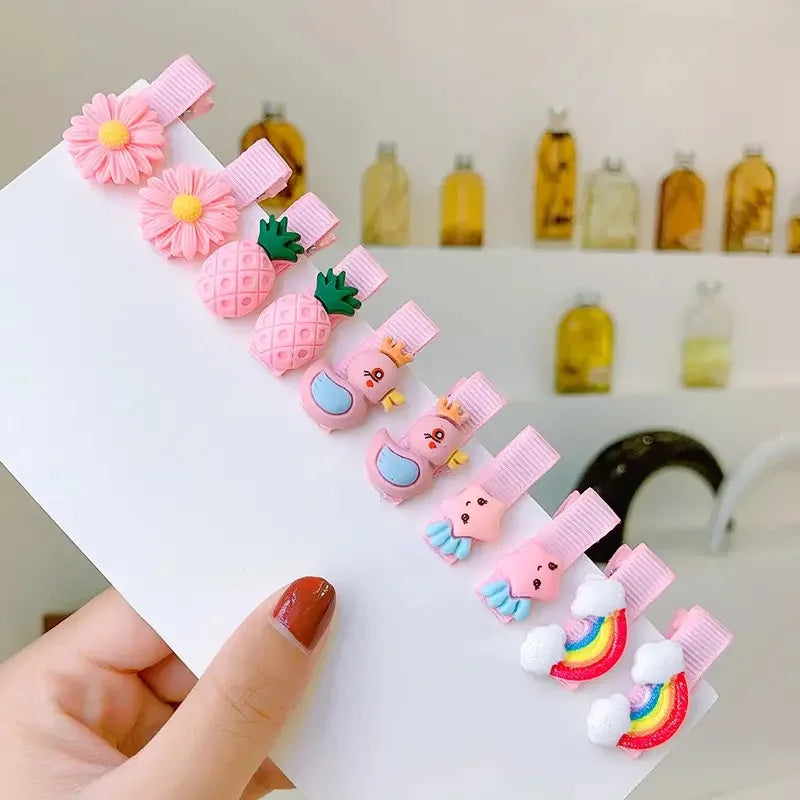 Lot 10/30 Pinces à Cheveux Fille Cartoon Couleurs Bonbon – Accessoires Cheveux Enfant Toddler Mignons