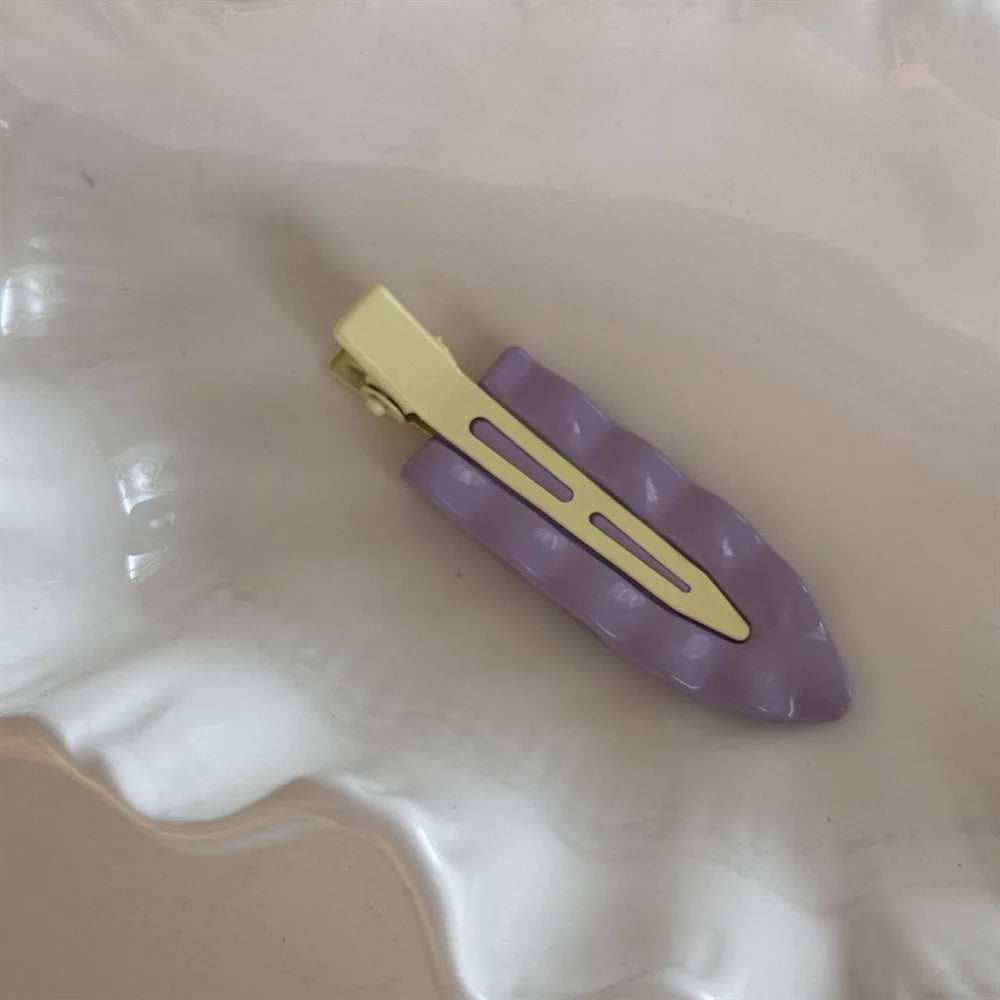 Pince Cheveux Macaron Coréenne – Vague Métallique Sans Couture | Accessoire Frange & Headgear