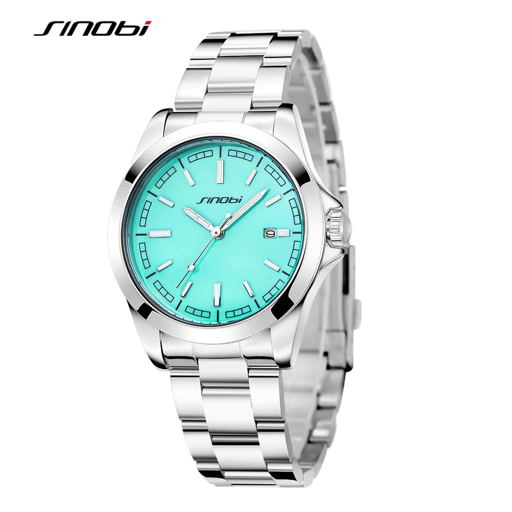 Montre Homme SINOBI Quartz Casual Calendrier – Acier Inoxydable Design Original Cadeau