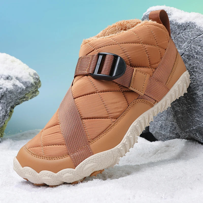 Boots Neige Homme Waterproof Fourrure – Chaussures Hiver Casual Outdoor Chaud Grande Taille