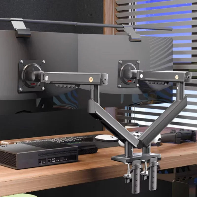 Support Double Écran NB A5C F160 – Bras Articulé à Ressort 10''-27'' | 360° Rotatif Bureau 2-9kg