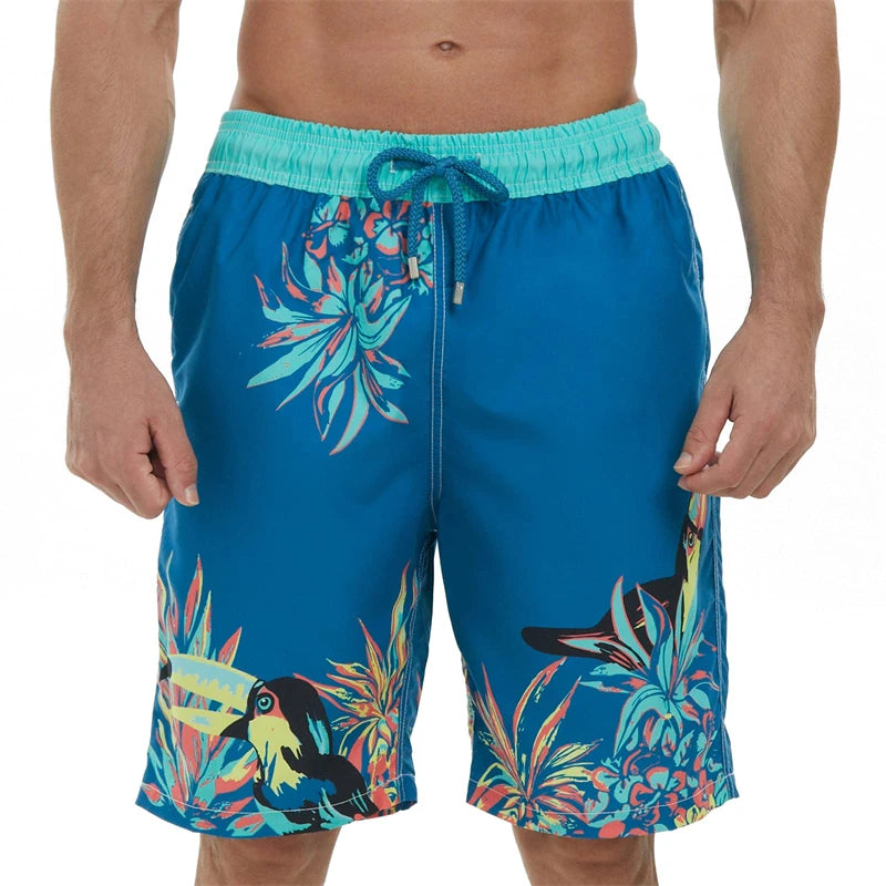 3D-Badehose bedruckt für Herren und Damen – Strandhose Volleyball Sport Gym Sommer