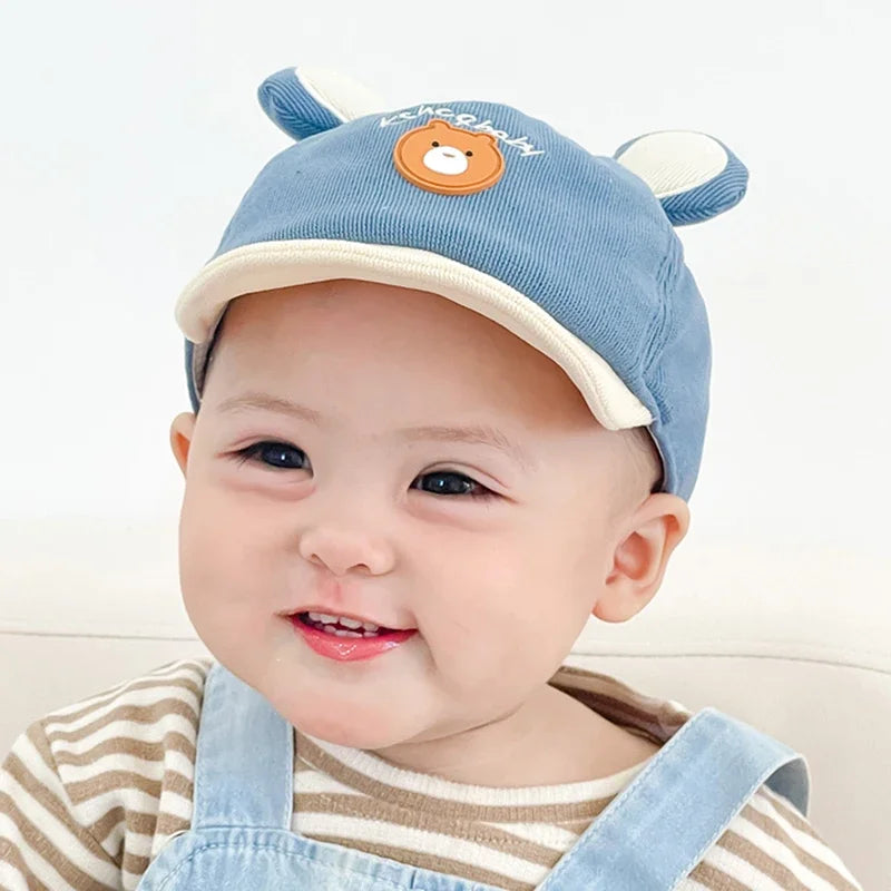 Casquette Bébé Ourson – Chapeau de Soleil Mignon pour Garçon et Fille