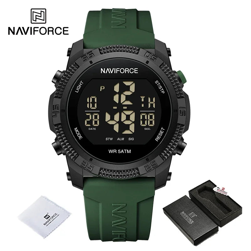 Montre Homme NAVIFORCE Sport Électronique Silicone 5ATM – Étanche Tendance Fashion