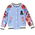 Veste Baseball Fille Imprimé Poupée Cartoon Lettre A – Blouson Casual Printemps Automne Enfant