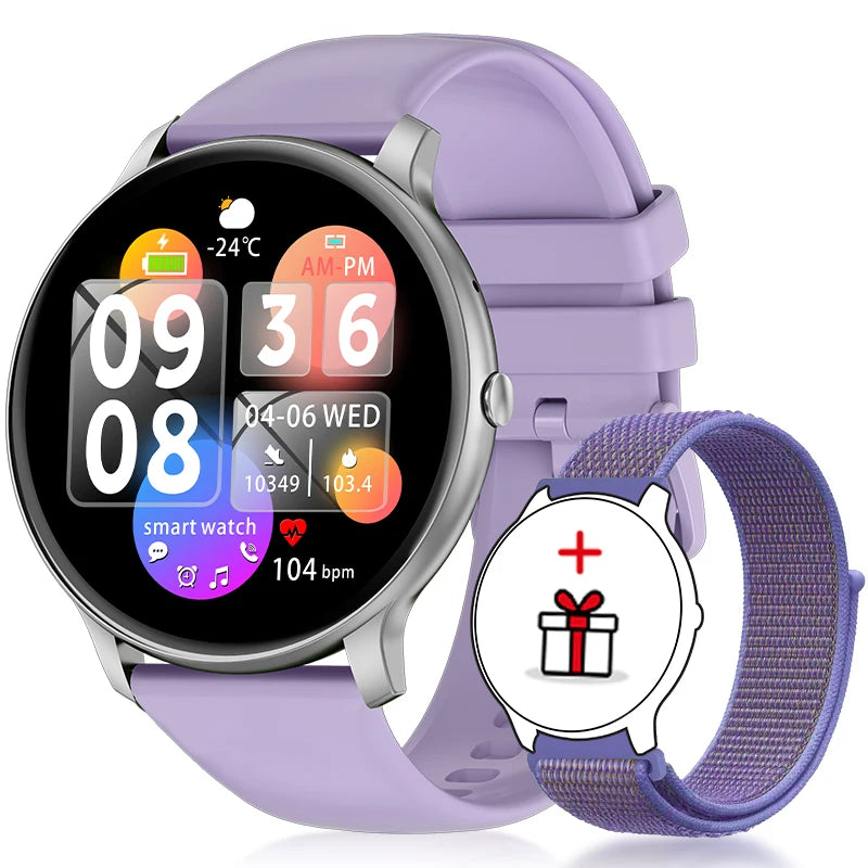 Unisex Smartwatch 1,39" Anrufe Nachrichten Sport Kalorien Wetter DIY Zifferblatt anpassbar Herren Damen Wasserdicht | Premium Multifunktions-Unisex-Smartwatch
