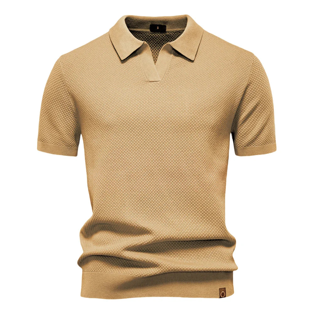 Polo Homme Été Respirant Manches Courtes Couleur Unie Casual Stretch Léger Élégant Confortable Intemporel Fashion – Polo Premium Respirant Stretch Été | Mode Homme Polo Premium Été