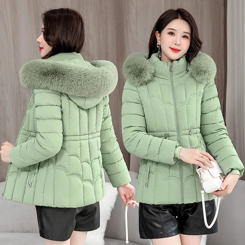 Doudoune Courte Femme À Capuche – Manteau Matelassé Chaud Haute Qualité | Hiver 2025 Tendance