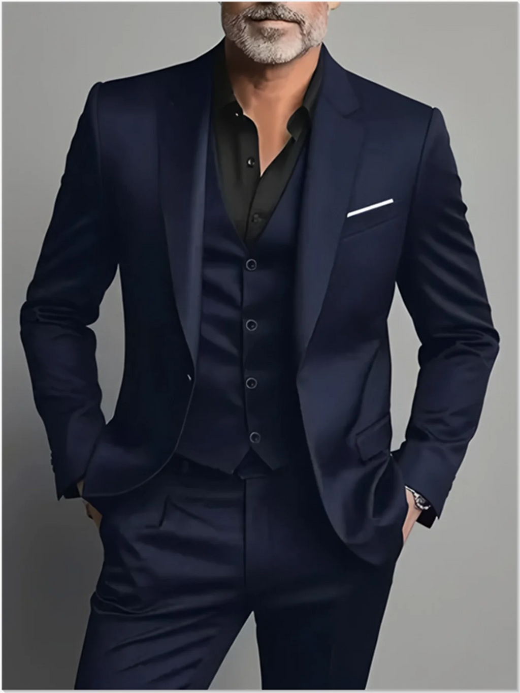 Costume Homme Slim Fit Noir – Ensemble Tuxedo Élégant Mariage & Cérémonie | Mode Homme Premium