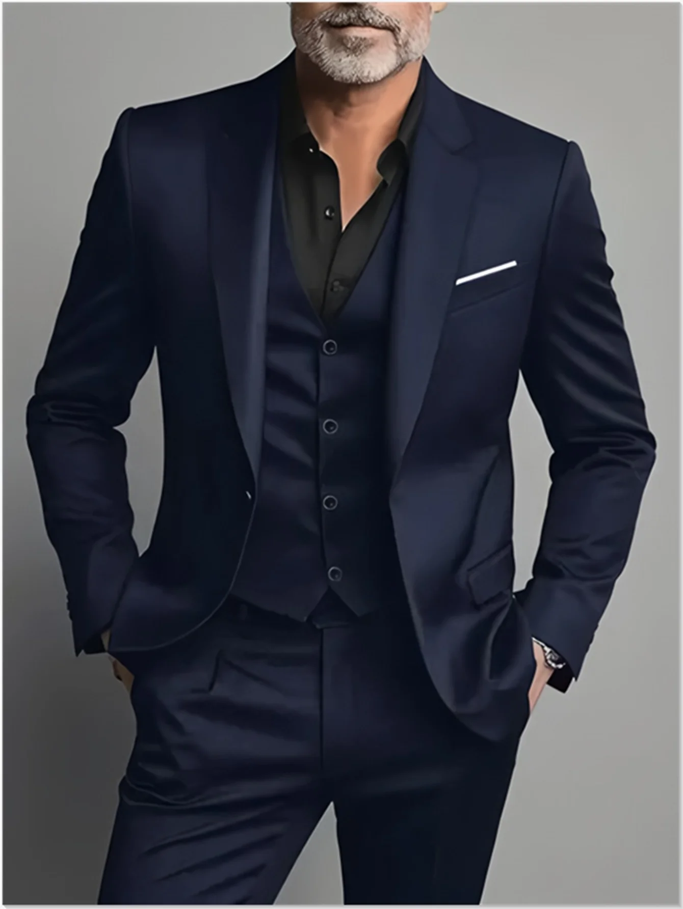 Costume Homme Slim Fit Noir – Ensemble Tuxedo Élégant Mariage & Cérémonie | Mode Homme Premium