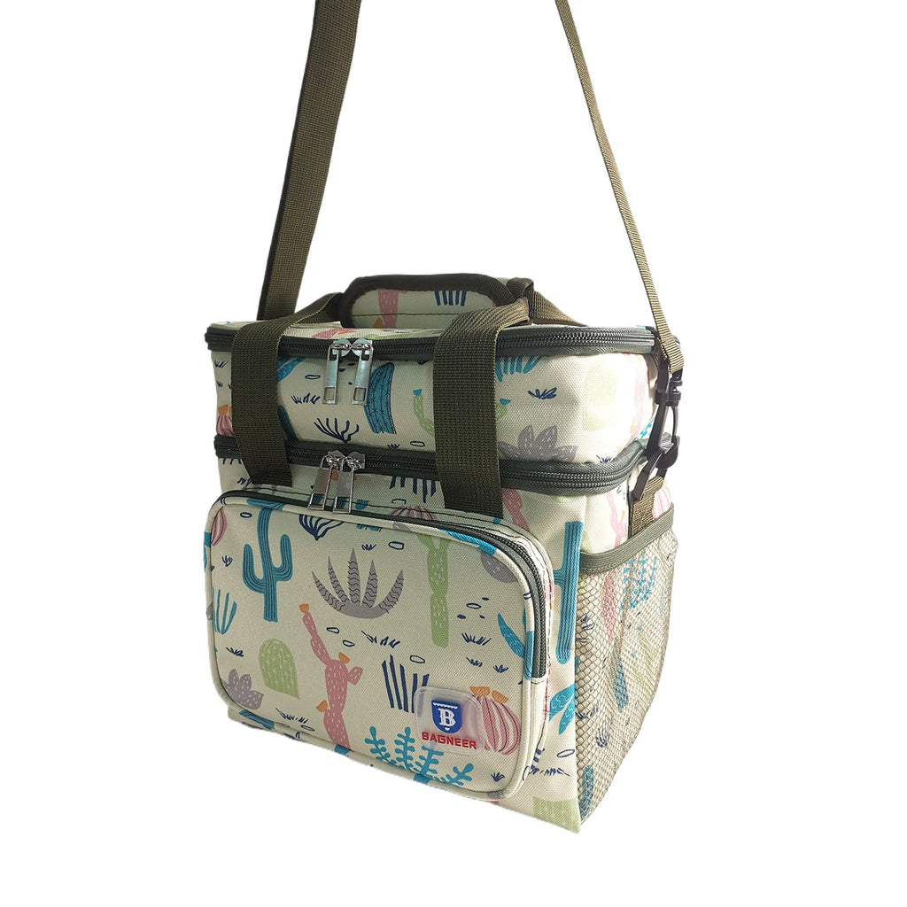 Sac Repas Isotherme – Lunch Bag Pique-Nique Camping Travail École Anti-Fuite Bandoulière
