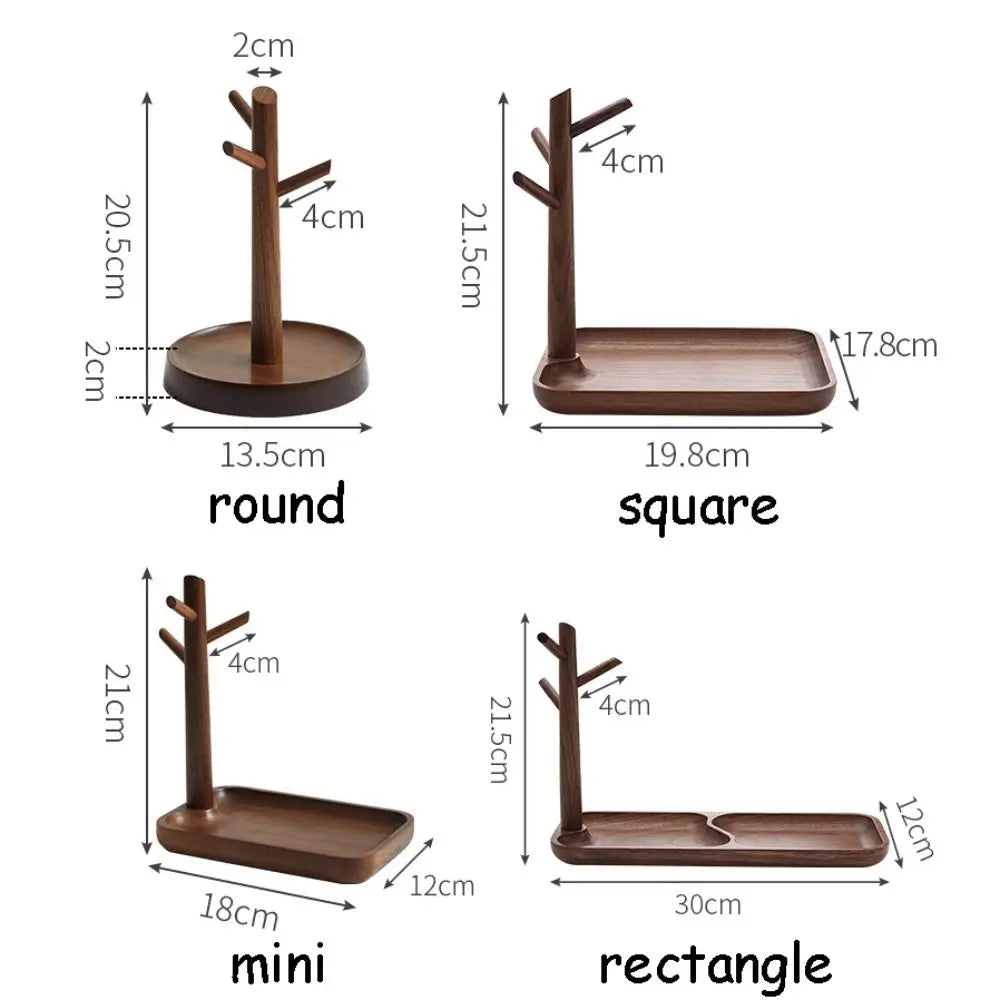 Holzregal Ast Natur Tassen & Schmuck – Büro-Organizer Tablett Home Deko