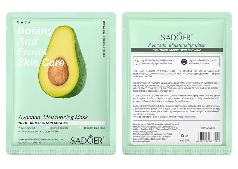 Set 8 Masques Visage Naturels - Hydratation & Fermeté K-Beauty