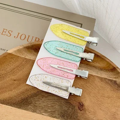 Pinces Cheveux Sans Pli Lot 4 Pcs – Barrettes No Crease Curl Clip | Coiffure Frange & Styling