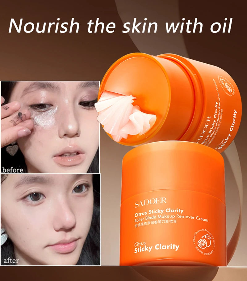 Baume Démaquillant Citrus Stick – Lèvres Yeux Visage Grande Capacité Doux Soin Peau