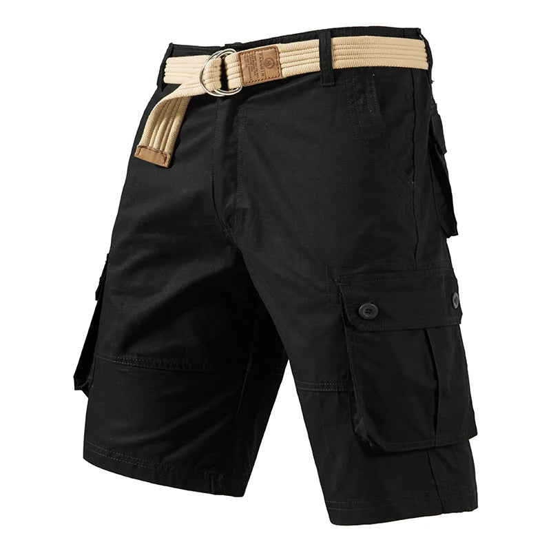 Short Cargo Homme Bermuda Coton Mi-Genou Sport Casual Golf Running Gym Grande Taille Droit Confortable Été – Short Multi-Poches Premium Polyvalent | Mode Homme Sport Premium