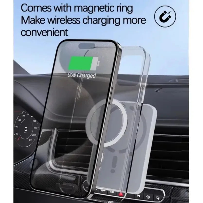VIKEFON Chargeur Voiture 15W Magnétique Air Vent – Support Magsafe iPhone 17-12 Pro Max