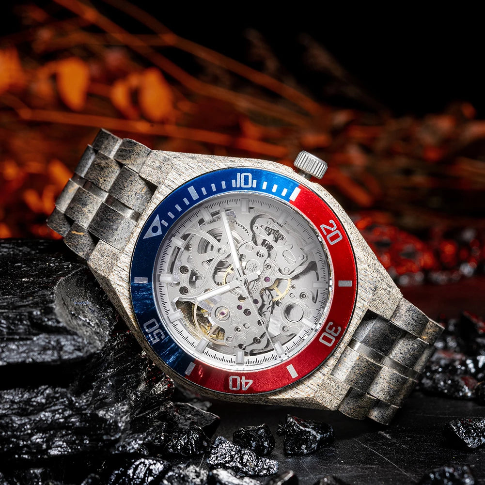 Montre Homme BOBO BIRD Bois Mécanique Luxe – Grand Cadran Top Brand Naturel Unique