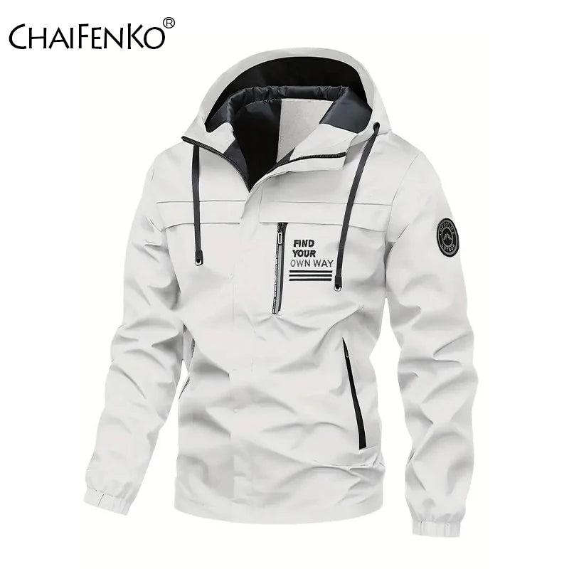 Herren Outdoor-Jacke Winddicht Belüftet Einfarbig Vielseitig Lässig Frühling Herbst Leicht Bequem Stilvoll Zeitlos – Premium Outdoor Winddichte Belüftete Wanderjacke für Herren | Premium Herren Outdoor Mode