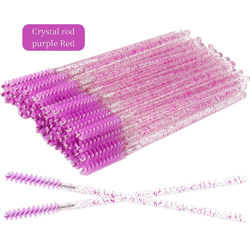 Brosses Crystal Cils & Sourcils Jetables – Lot 50 Pcs | Peigne Mascara & Extension