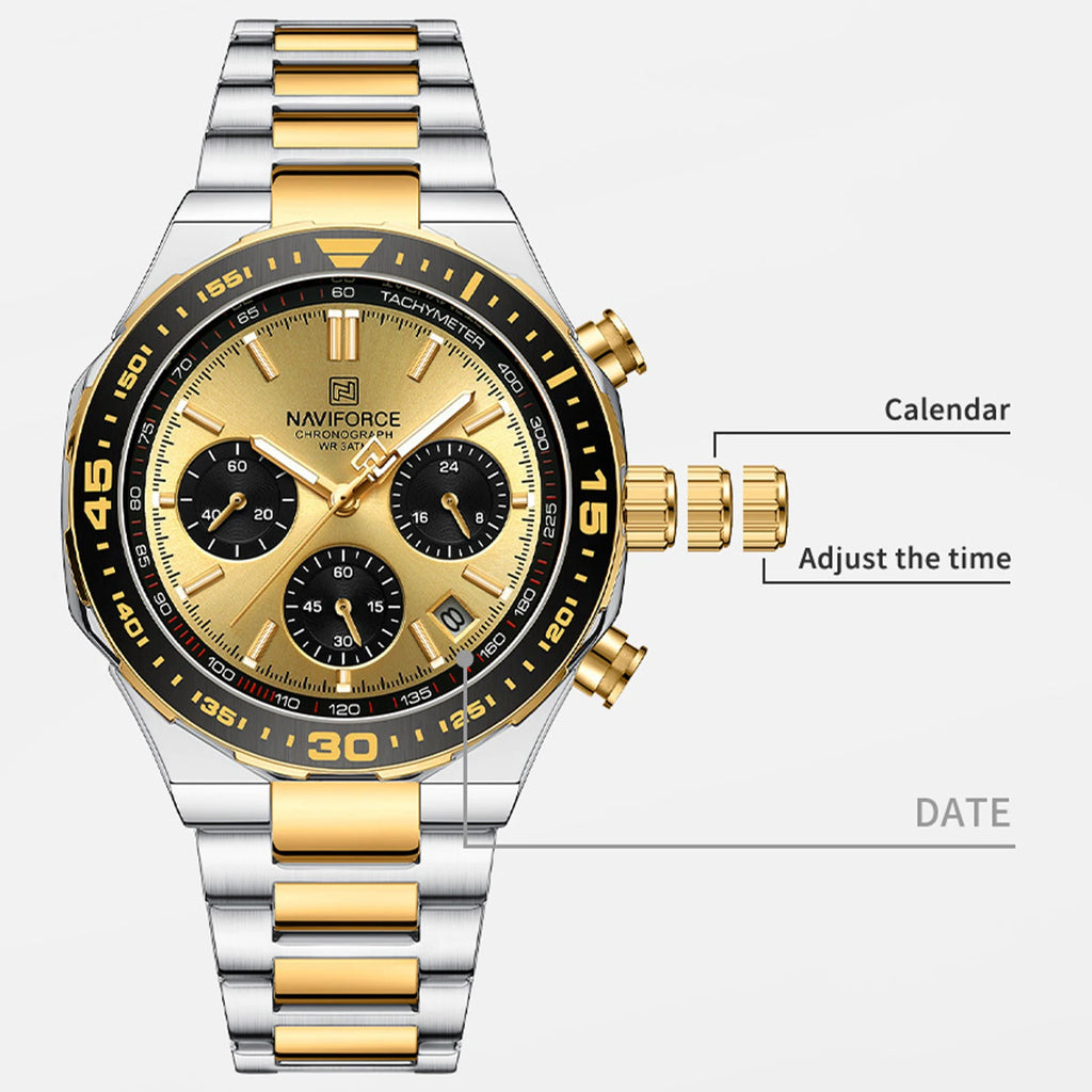 Montre Homme Naviforce Business Classique Quartz – Acier Inoxydable Étanche Fashion 2024