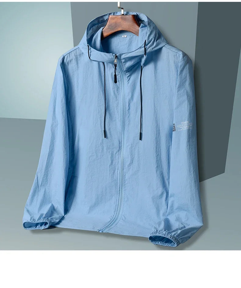Veste Coupe-Vent Unisexe Anti-UV Capuche Été – Séchage Rapide Pêche Chasse Outdoor Homme & Femme | Windbreaker Protection Solaire