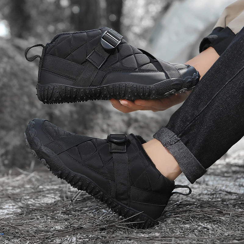 Boots Neige Homme Waterproof Fourrure – Chaussures Hiver Casual Outdoor Chaud Grande Taille