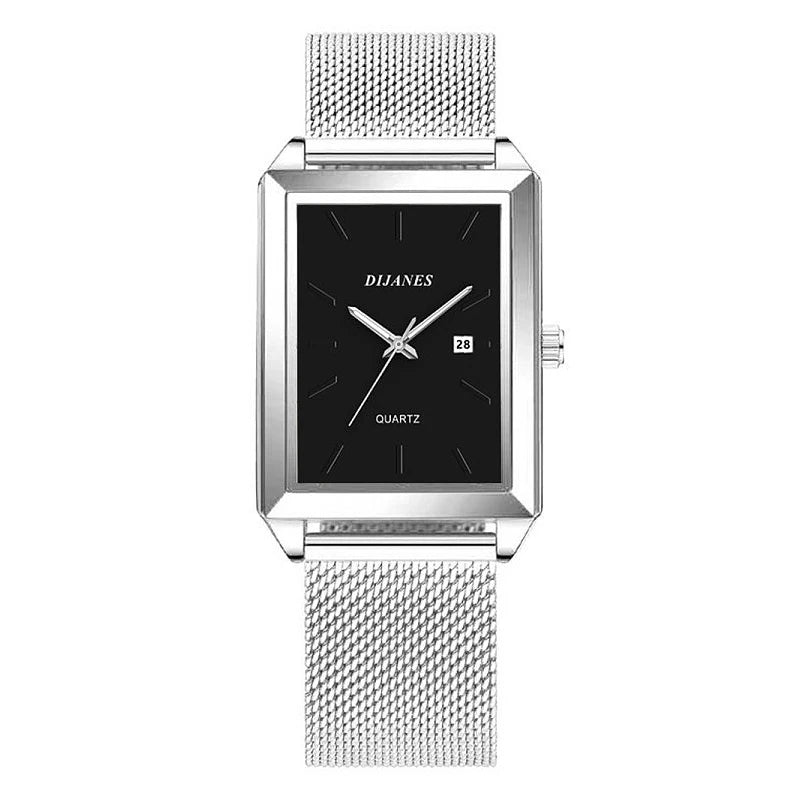 Montre Homme Minimaliste Ultra-Slim Quartz – Bracelet Maille Acier Business Casual Léger