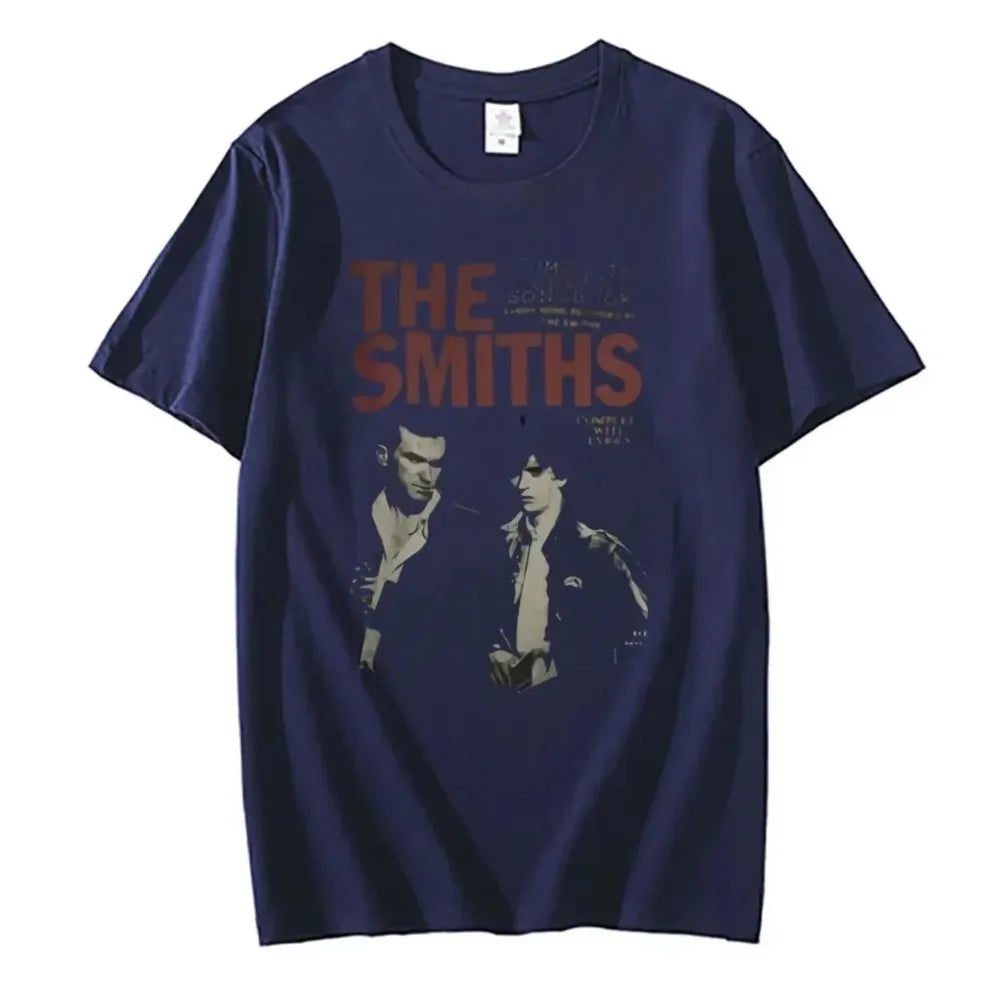 T-Shirt Homme The Smiths Imprimé Vintage Y2K 100% Coton Streetwear Harajuku Rock Britannique Alternatif – Tee Graphique Band Rock | Mode Homme Streetwear Premium