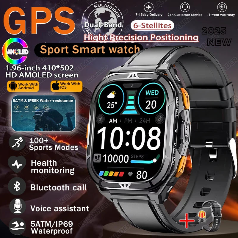 Smartwatch XIAOMI Sport GPS Kompass Anruf BT Höhenmesser Gesundheit – Wasserdicht 3ATM Schwimmen