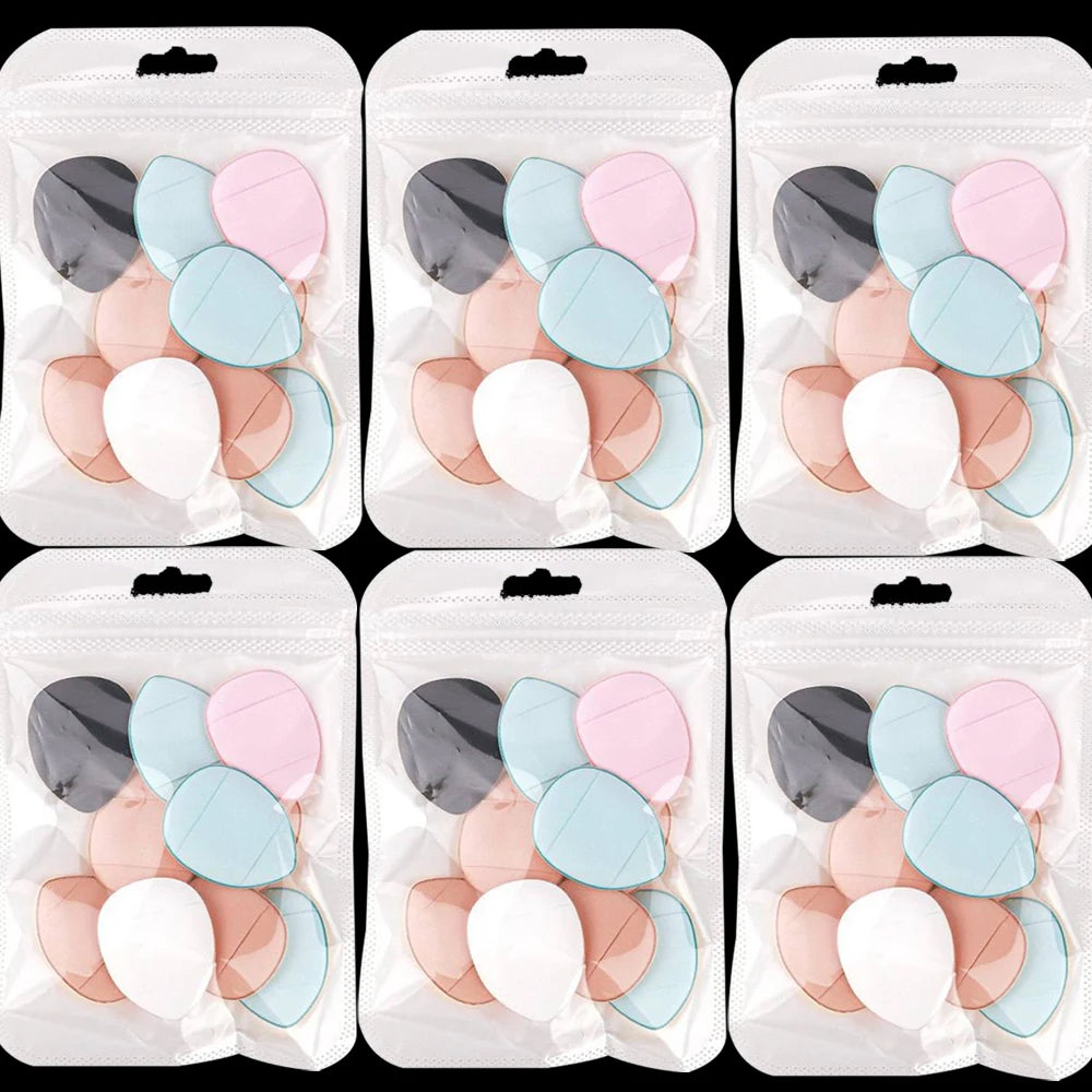 Lot 20 Mini Puffs Coussin d’Air Doigt – Éponge Maquillage Professionnelle | Fond de Teint, Correcteur & Anti-Cernes | Sec & Humide