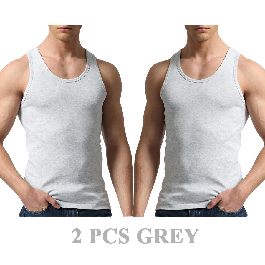 Débardeur Homme 100% Coton Uni Slim Respirant Sans Manches – Casual Gym Running Confortable Sous-Vêtement Cadeau | Mode Homme Sport