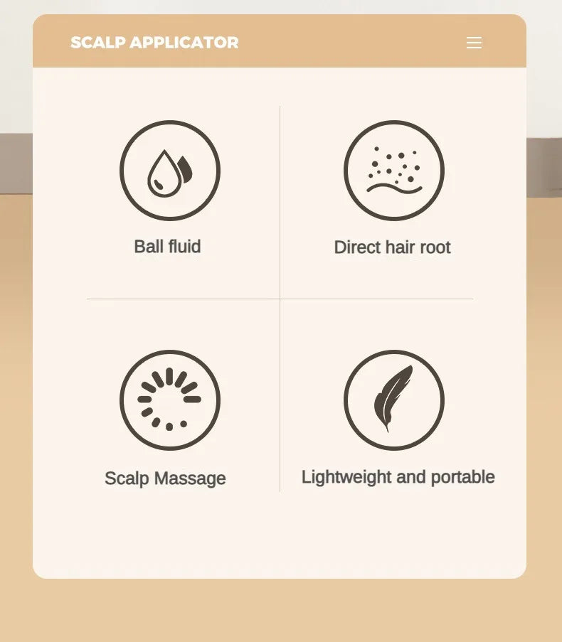 Peigne Applicateur Cuir Chevelu - Huiles Essentielles, Sérums & Traitements Capillaires