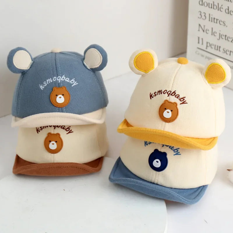 Casquette Bébé Ourson – Chapeau de Soleil Mignon pour Garçon et Fille