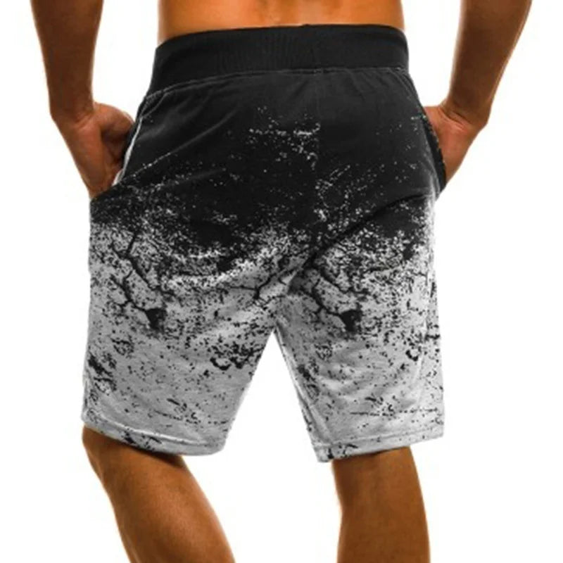 Short Homme Imprimé Jogger Hip Hop Slim Drawstring Casual Été Streetwear Sport Workout Outdoor Fashion Tendance Confortable – Short Jogger Premium Imprimé Hip Hop Slim | Mode Homme Streetwear Premium Été